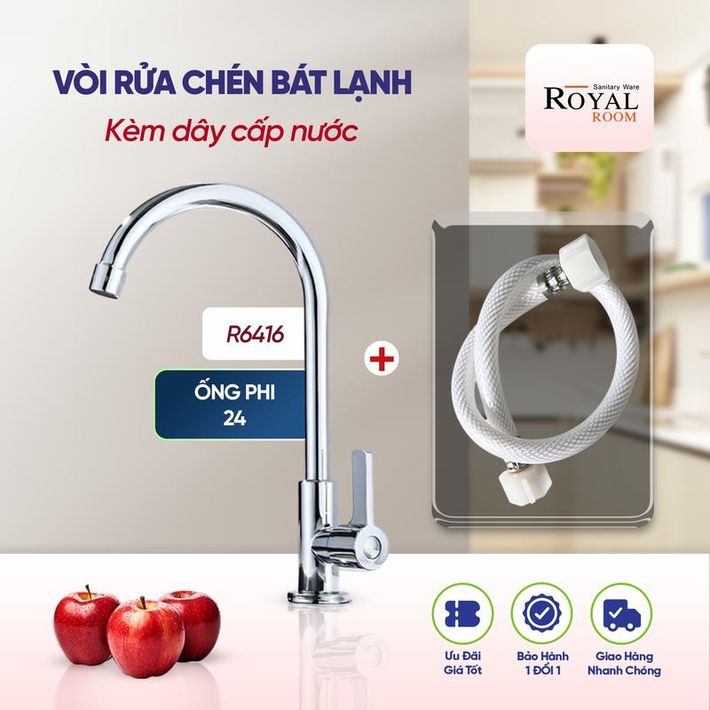 Vòi Rửa Chén Bát Lạnh - R6416 Bóng Ống Phi 24