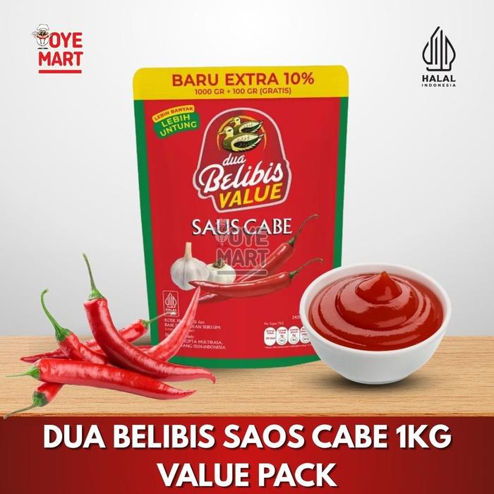 Gambar DUA BELIBIS SAOS CABE 1KG VALUE PACK / BANTAL dari OYEFROZEN BUAHBATU Kota Bandung Tokopedia