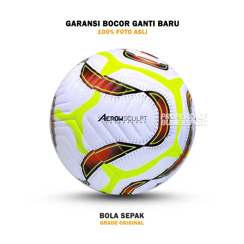 BOLA SEPAK SIZE 5 GRADE ORIGINAL TERBARU 2025 IMPORT | GRATIS PENTIL, JARING DAN POMPA | 100% REAL PICT 1