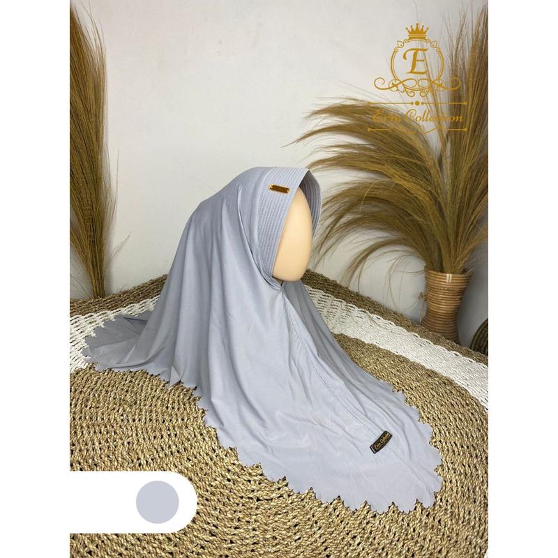 JILBAB INSTAN/ BERGO INSTAN LASER CUT ERIN_COLLECTION Muslim Kerudung Wanita Nyaman Panjang Santai Casual Variasi Sporty 1