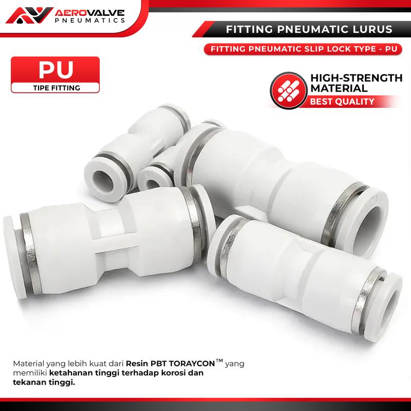 PG Fitting Lurus Reduce Pneumatic Slip Lock Selang Ke Selang Type MPG |Fitting pneumatic selang Reducer Connector PG 4
