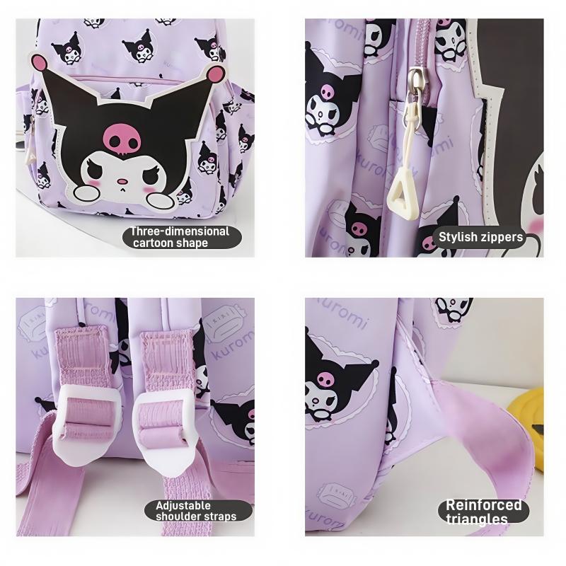 [MIANZHI] Ba Lô Trẻ Em Sức Chứa Lớn Không Thấm Nước Ba Lô Hoạt Hình Kuromi Và Cinnamoroll Dễ Thương Dành Cho Bé Gái Thích Hợp Đi Học 5