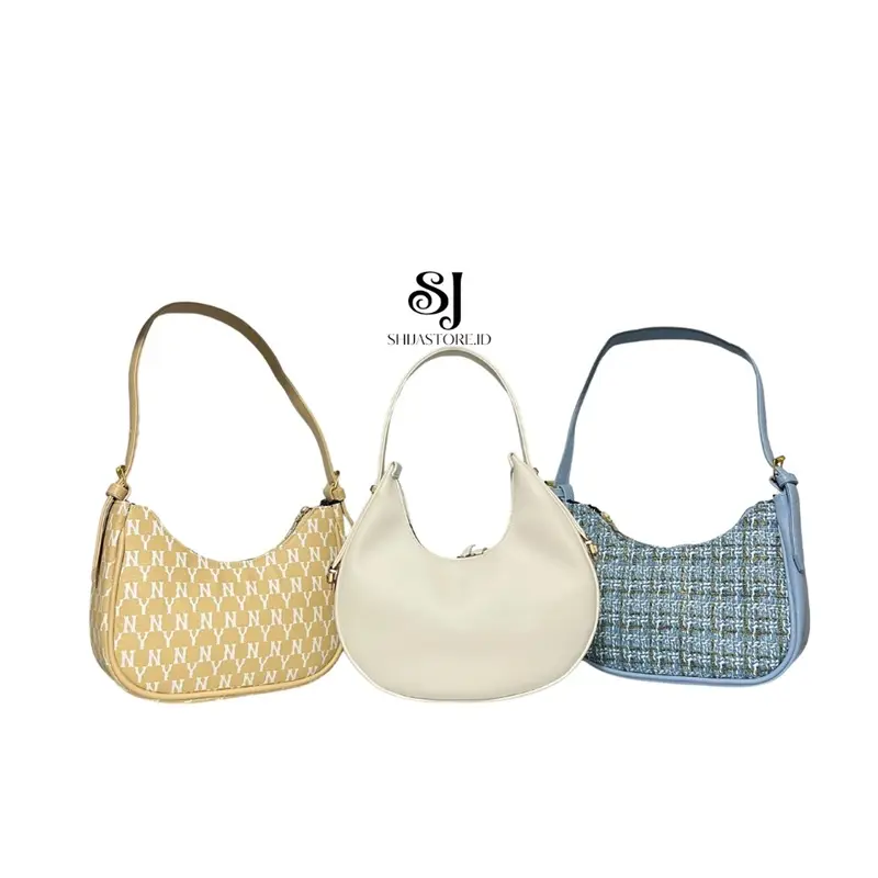 Paket Hemat 3 Tas Shoulderbag Wanita Tartan Wulan  NY Hitam Selempang dan slingbag Cewek 4