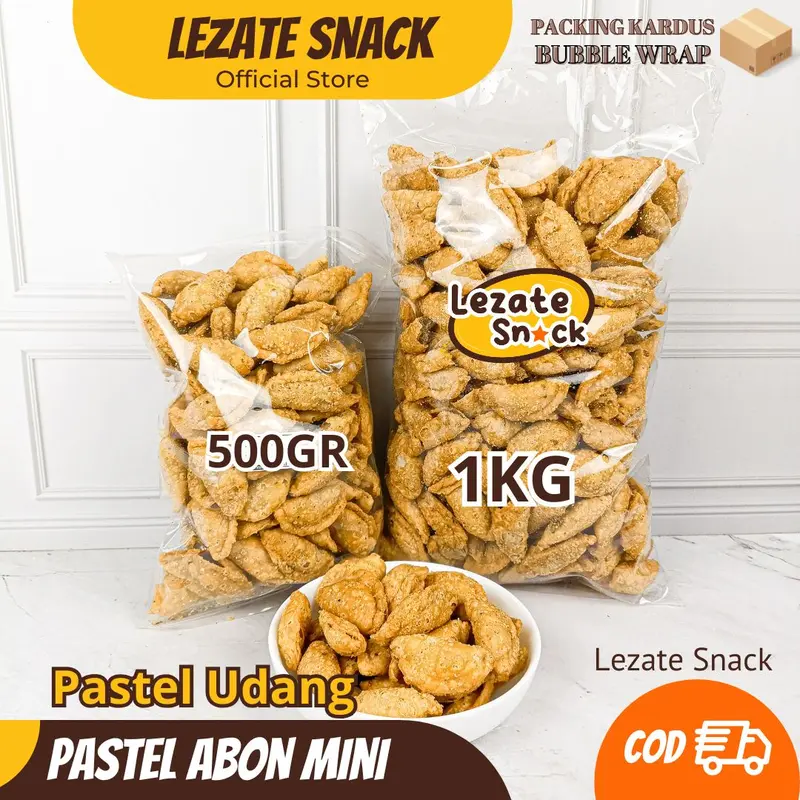 Pastel Abon Mini 1KG Kiloan Rasa Gurih Renyah Enak Murah / Pastel Kering Isi Abon Udang Premium / Pastel Kering Abon Sapi Kiloan Murah Sumpia Kiloan 3
