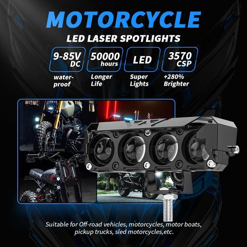 Product Introduction of Lampu Sorot SQL 4 Mata D3 Plus Devil Eye 12V-24V Jauh Dekat 2 Warna Lampu Kabut SQL 2 Warna Plus Devil Motor Mobil Bis Truk 13