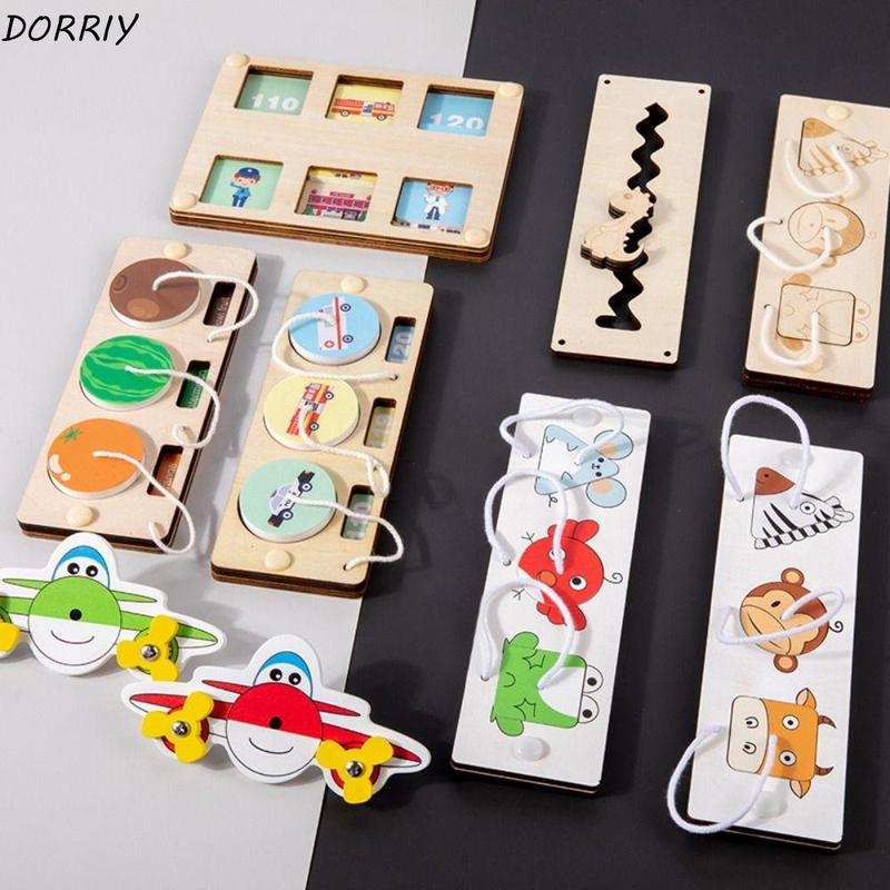 DORRIY Đồ chơi giáo dục Montessori Đồ chơi xếp hình tự làm bảng bận rộn Rèn…