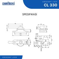 Gambar DEKKSON Crescent Lock Kunci Jendala Geser Alumunium CL 330 - Hitam dari Dekkson Official Shop Kota Administrasi Jakarta Barat 3 Tokopedia