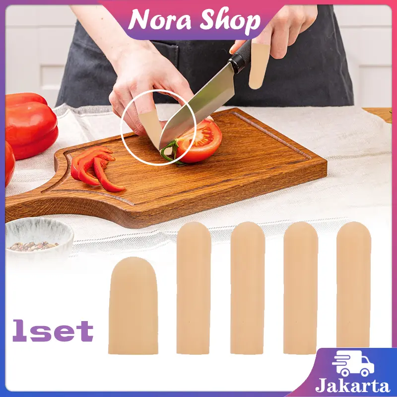 1Set 5Pcs Finger Protector Pelindung Jari Silikon