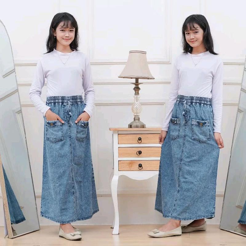 ROK CARGO JEANS ANAK UMUR 7-12 TAHUN ROK PEREMPUAN 4