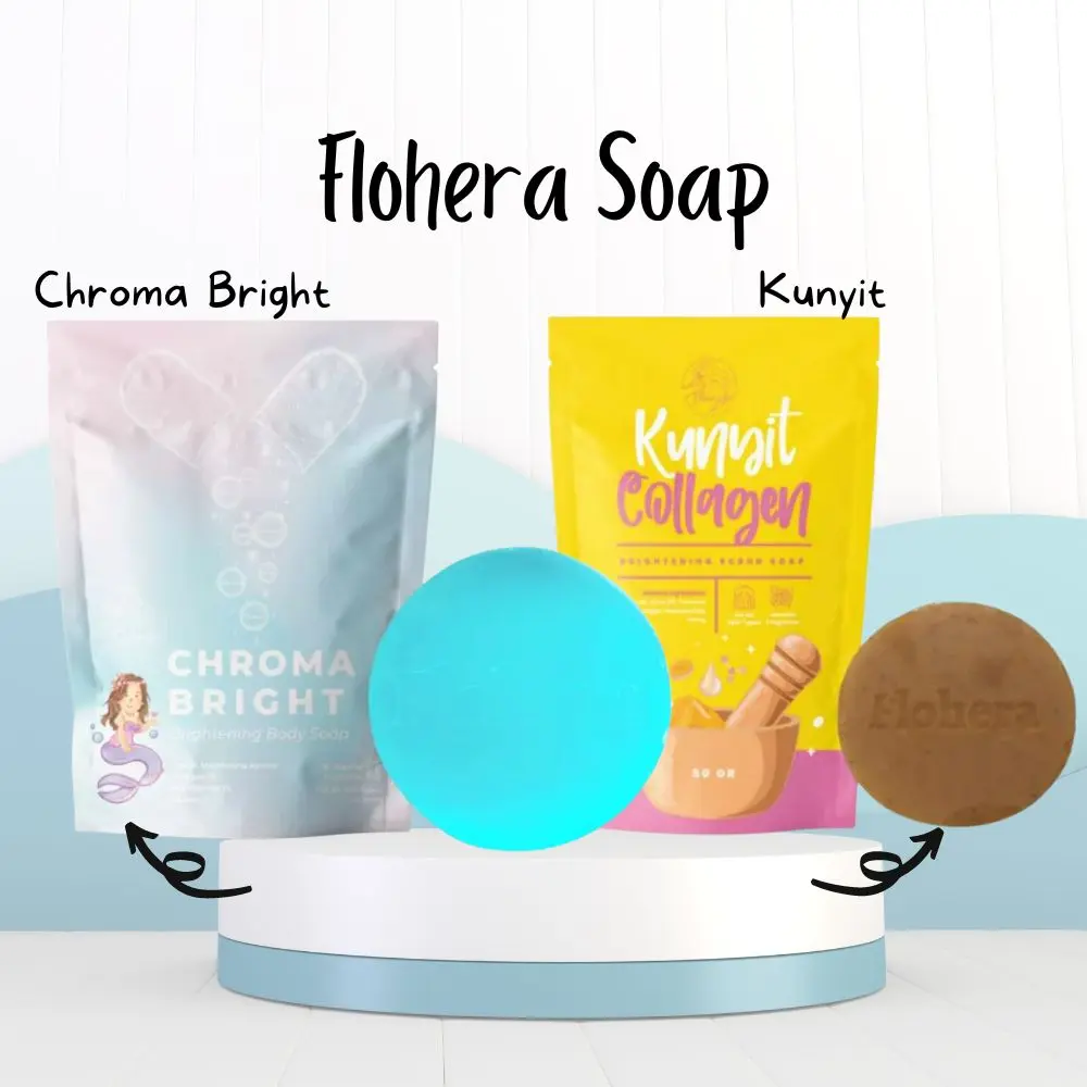 [OFFICIAL GARANSI ORI] CHROMA BRIGHT✨ Brightening Body Soap / FLOHERA CHROMA BRIGHT BRIGHTENING BODY / SABUN PEMUTIH TUBUH