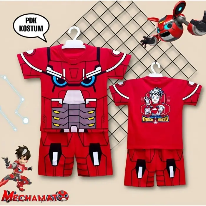 W✓6Q Baju Kostum Mechamato Anak/Setelan Karakter Animasi Boboiboy Mechamato C✉To 4