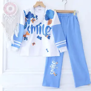 setelan model korean style model panjang anak perempuan kekinian viral 2026 ukuran 2 sampai 12 tahun