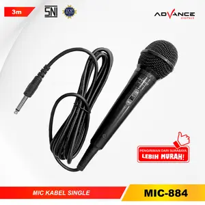 Advance Mikrofon MIC-884 Karaoke Profesional Dynamic Mic Kabel Jack Besar 6.5mm