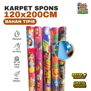 EVAMAT - KARPET LANTAI SPONS 120X200CM TIKAR MOTIF TAHAN AIR TIKAR PIKNIK