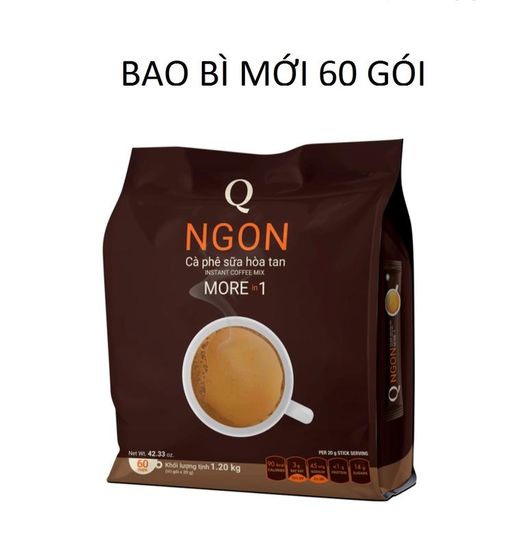 Cà phê sữa Ngon Trần Quang bịch lớn 1.2Kg (60 gói dài * 20g)