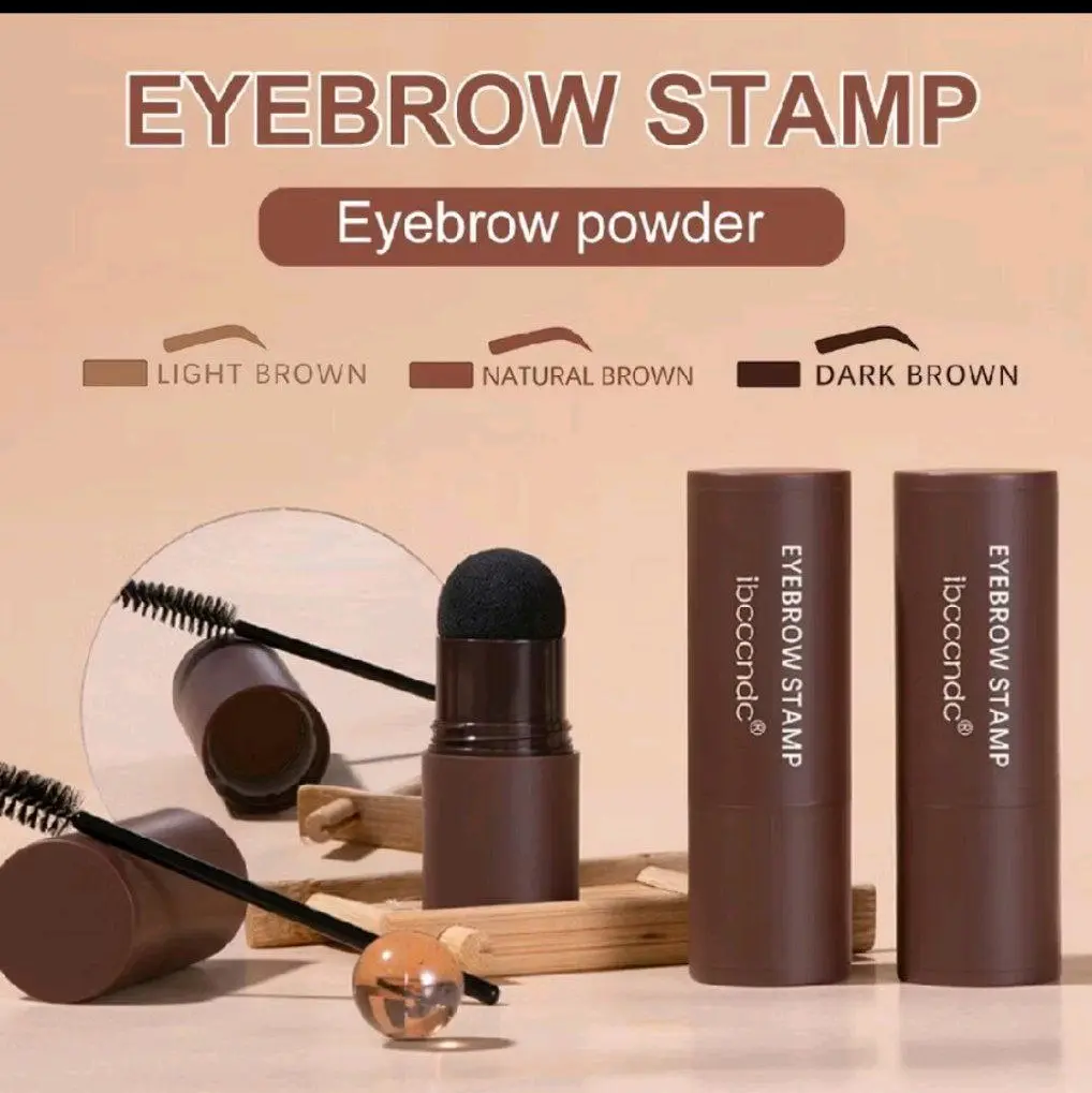 Eyebrow powder cetakan alis instan eyebrow stamp alis stempel alis bedak alis waterproof dengan 10 model cetakan alis