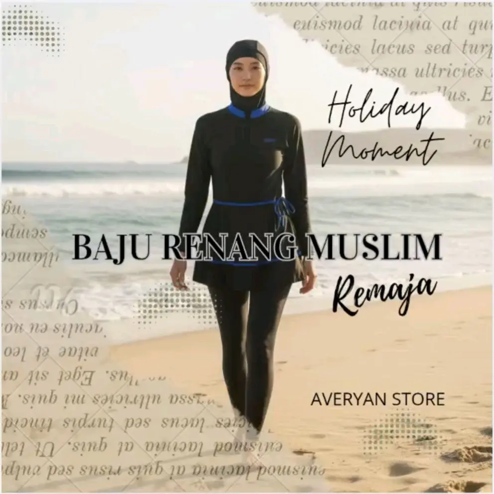 Baju Renang Muslim Semi Dewasa Bahan Bagus Tersedia Warna Merah Biru Benhur Ukuran M-XL