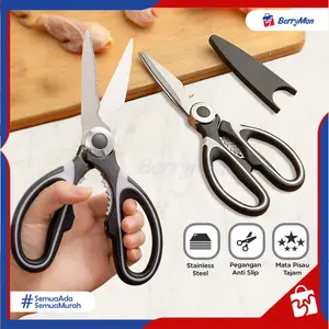 Gunting Dapur Panda Serbaguna Stainless Steel - Alat Pemotong Ikan Ayam Daging Super Tajam Multifungsi Kitchenware