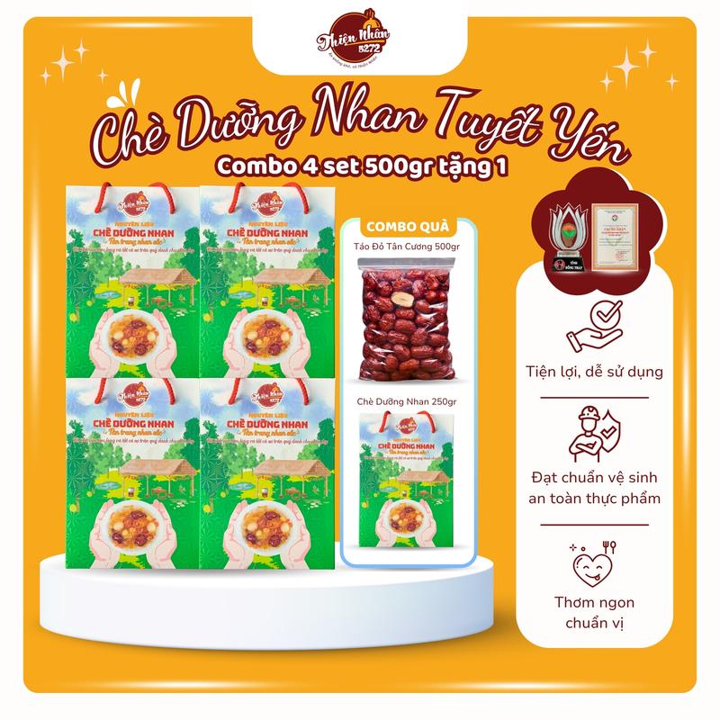COMBO 4 SET Chè Dưỡng Nhan - Tặng 1 set Chè Dưỡng Nhan Nhỏ 250gram + 500gr Táo Đỏ ngọt Tân Cương Nước Trà Tea