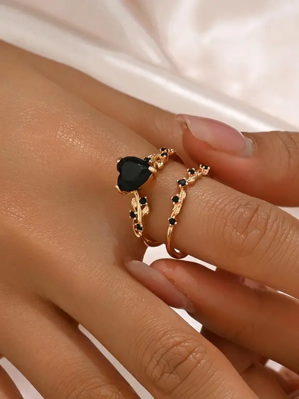 Heart Design Ring, Fashion Accessories for Women & Men, Casual Jewelry for Party, Daily Clothing Decor, Trendy All-match & Exquisite Jewelry for Birthday Gift 2