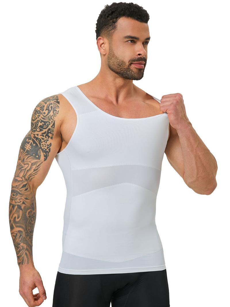 Product Introduction of Summer Cooling Fabric Men's Shapewear Compression Shirt For Gynecomastia,Tummy Control Body Shaper Tank Top For Men 18