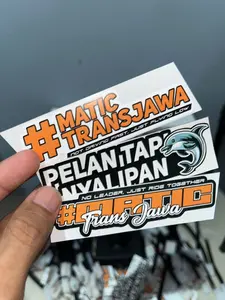 (4PCS)Stiker Cutting Matic Trans Jawa & Pelan Tapi Nyalipan,Patas Non ac,Vinyl Anti Air