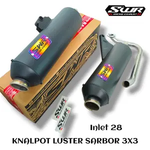 Knalpot Luster Saringan Bor Asli SWR RACING suara engker untuk Kendaraan Beat, Vario, Aerox, Nmax,, PCX dan Semua Jenis Motor Matic - Slincer, Motorcycle mesin std 125 knalpot boran sporty new anti banjir zeus arm bebasan exhaust m3 inlet 26 28 38