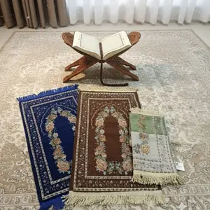 SAJADAH RAJUT MINI ANAK PREMIUM Ukuran 65x35cm || motif bunga raudhoh