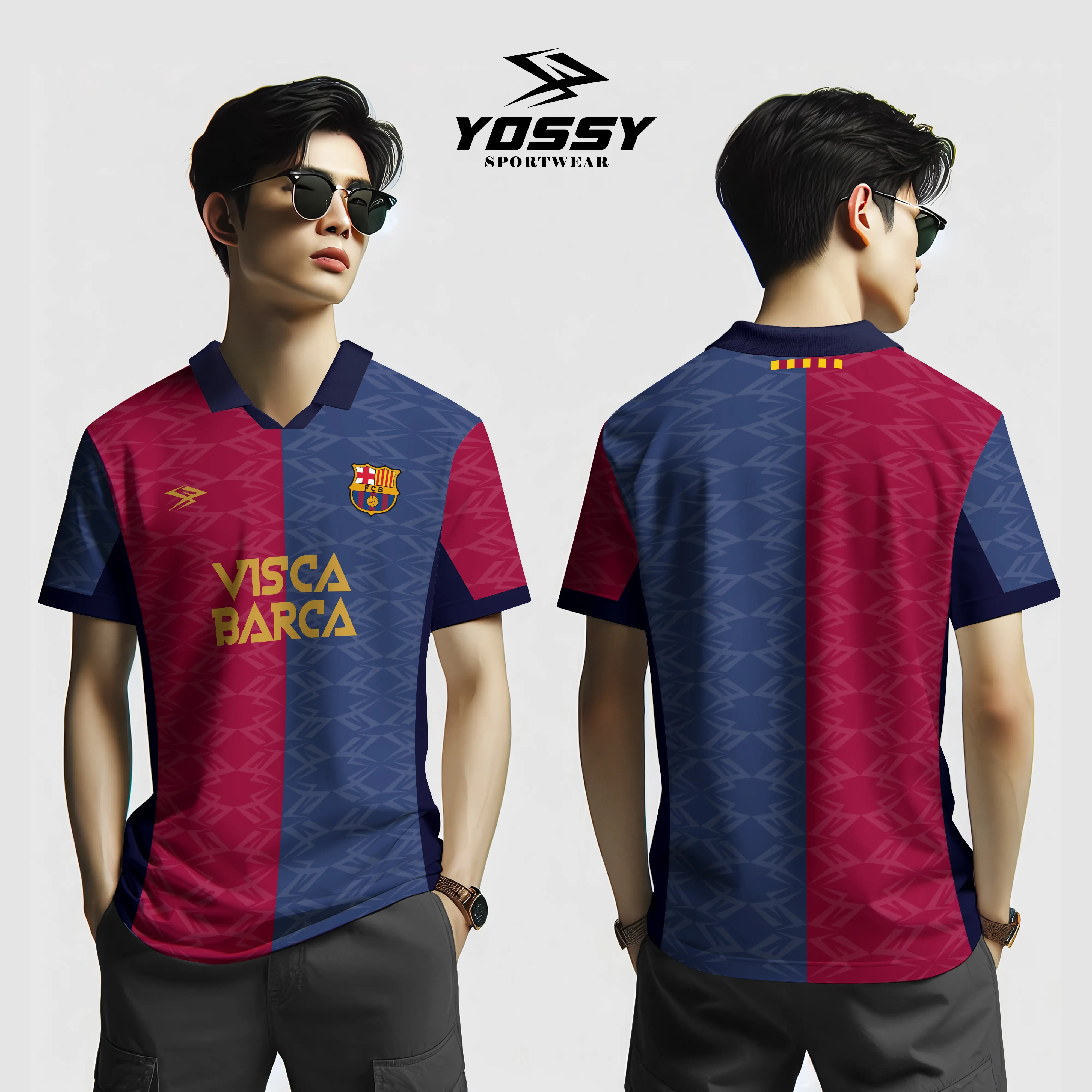 Kaos Jersey Fans Barca Fullprint Unisex Sport