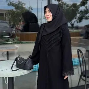 Gallery Abaya Makassar_Abaya Hitam Maryam wanita