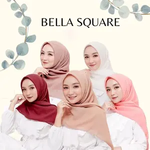 Hijab Anak Sekolah Segi Empat Bella Square Warna Banyak