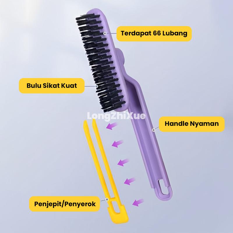 Multifunctional Rotating Gap Brush, Hard Bristle Brush For Bathroom Dead Corners, Two-in-one floor And Floor Gap Brush, Washbasin Cleaning Brush absorben air peralatan makan toilet  cleaner melamine sponge pelicin setrika laundry pewangi setrikaan laundry 7