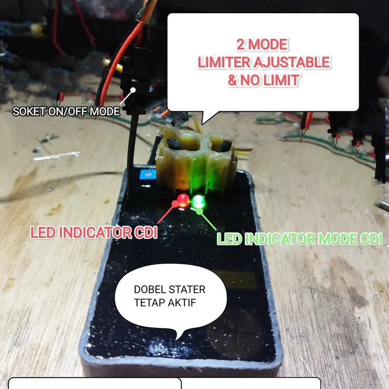 CDI LIMITER MEGAPRO SHOGUN GL UPGRADE 2MODE LIMIT&NO LIMIT,,,DOBEL STATER AKTIF 0