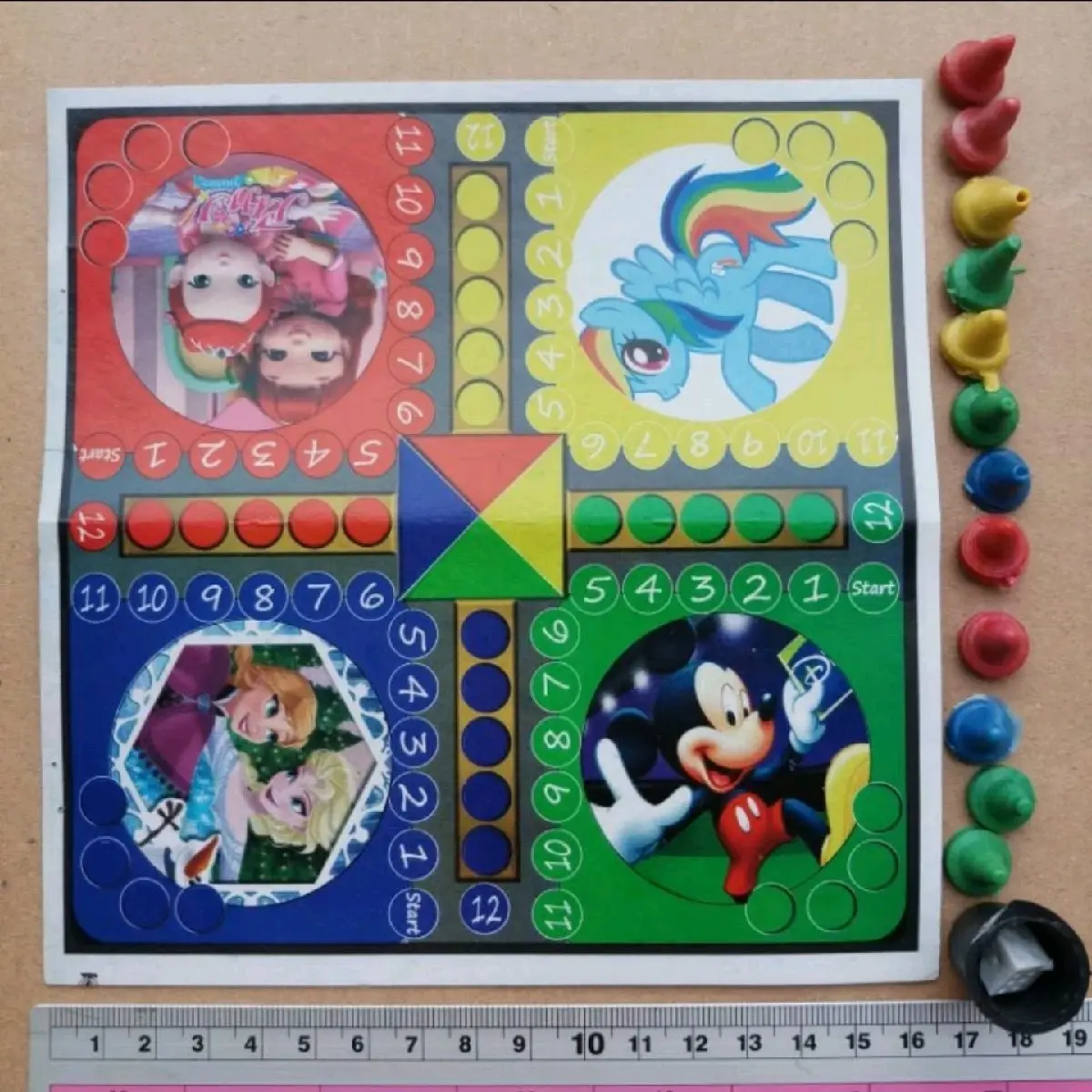 [ 6 PCS ] Mainan Ludo King 2 sisi + Ular Tangga / Mainan Tradisional Ludo / mainan Jadul Ludo / Mainan Ngabuburit Papan Permainan Hadiah
