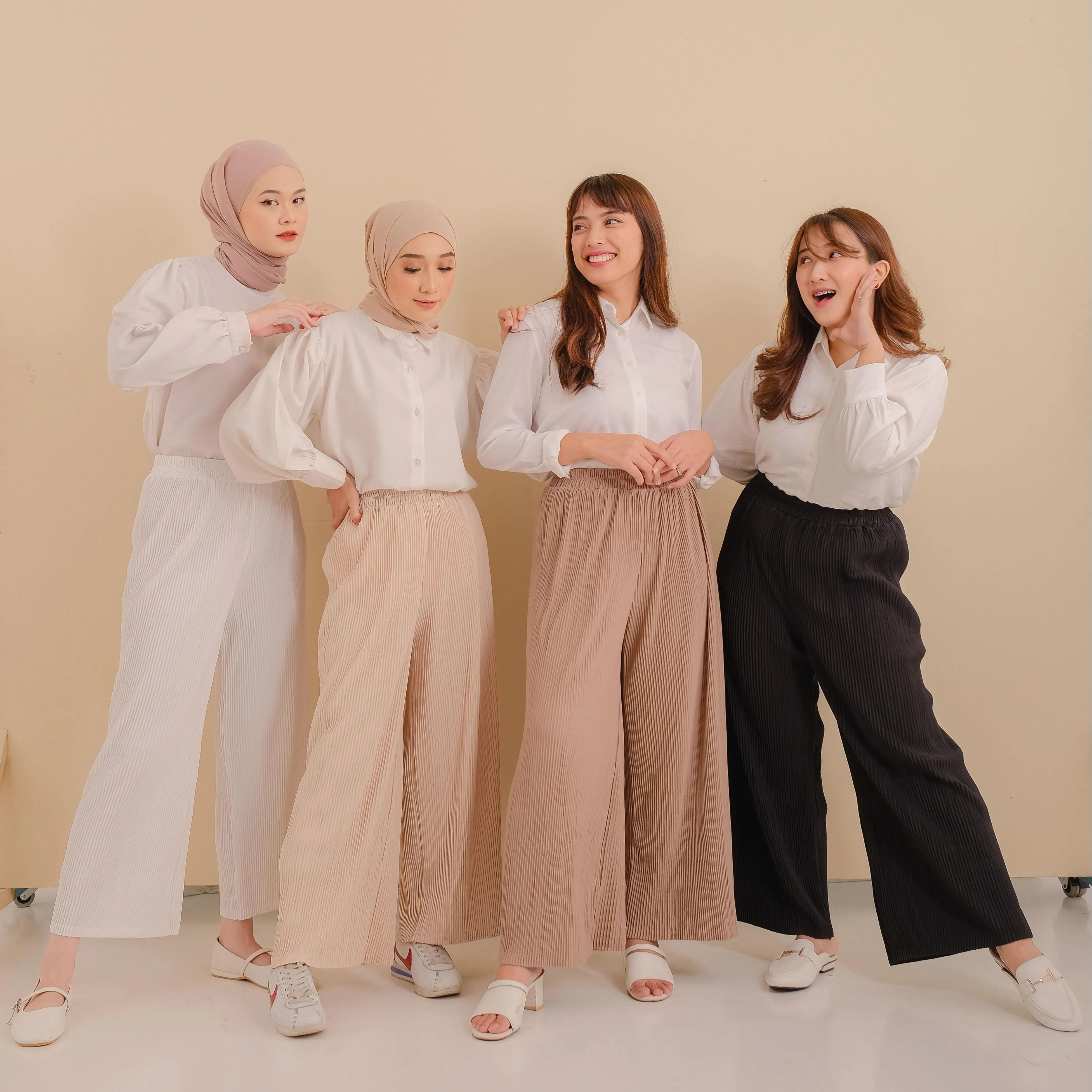 Mayoutfit Mini Pleated Cullote | Best Seller Celana Kulot Plisket Wanita S to XXL Loose Nyaman