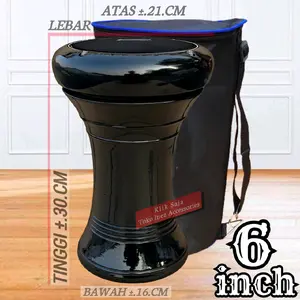 Darbuka Kayu Anak 6 inch Hitam Glos Mika Import