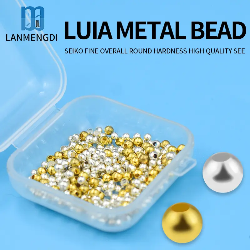 [LANMENGDI] Lure Micro Beads Fishing Metal Copper Beads Sunflower Sequins Beads Lifting Mouth White Strip 2mm Small Accessories Luminous
