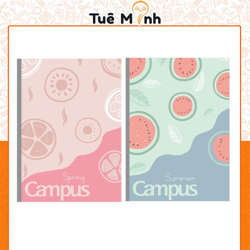 Vở may dán gáy giấy kẻ Ngang Four SeaSon 80-120 trang - Sổ B5 70gsm Campus BFS280