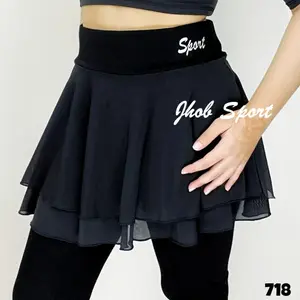 Luaran Rok Bahan Tile Jaring korea/Rok Tennis korea/Sport Mini Skirt/Rok Olahraga Wanita Tanpa Celana