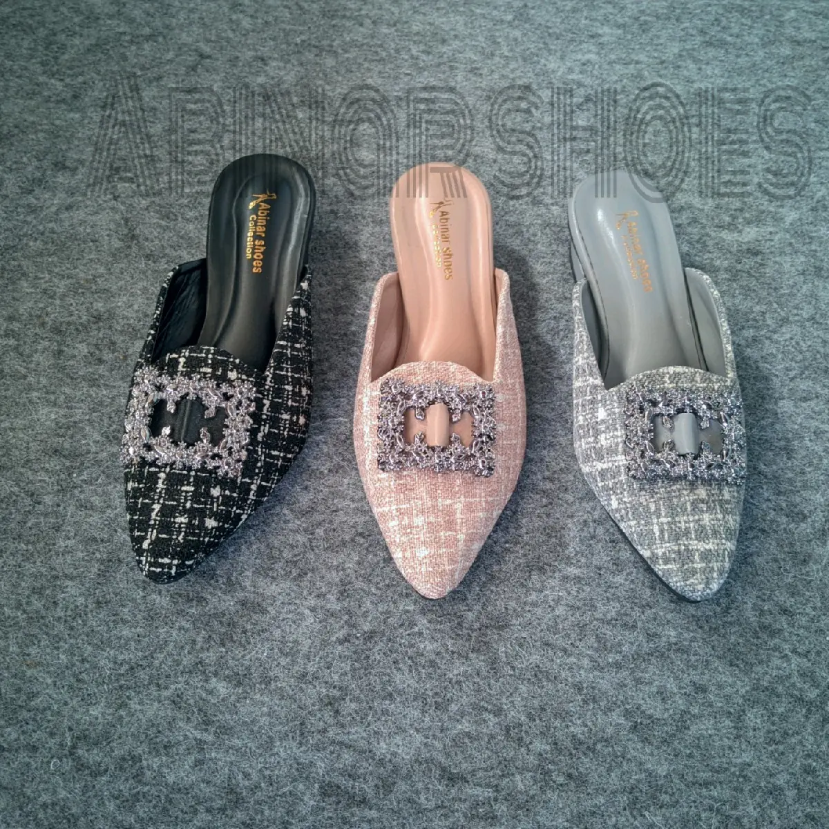 Sandal bustong bahan kain corak | sandal wanita pesta hak 3cm | Sandal mewah wanita pesta empuk Shoes fleksibel elegan ringan adem Black simpel tan flat shoes hak heels graduation mules jalan lkhaki vina krem+kcm+jam+laura pth Slop High Heel whitea12 retr