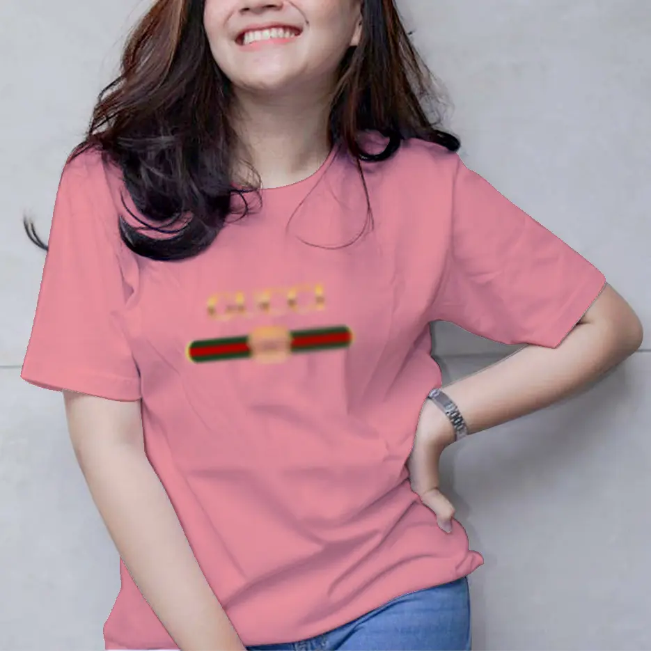 Kaos Wanita Terbaru 2024 Kekinian Viral Shirt Wanita Korean Style Tshirt Wanita Branded Original Jumbo Atasan Wanita Terbaru 2024 Kekinian GC Gold