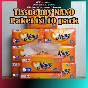 Tissue my NANO {Paket 10 pack} 360 helai tissue halus dan lembut HALAL tisu mice Sheets