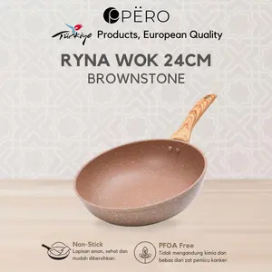 [BEST DEAL] Pero Ryna Wok 24CM / Tanpa Tutup / Penggorengan Anti Lengket