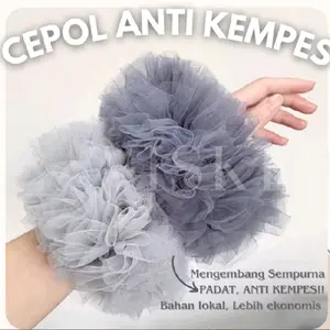 Paket Hemat 3pcs Ikat Rambut Cepol Scrunchie Tile Premium Shof