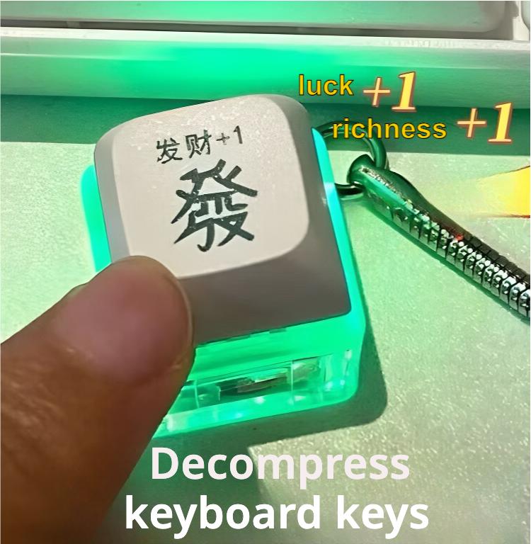 Product Introduction of Light-Up Stress Relief Keychain Electronic Keyboard Button 9