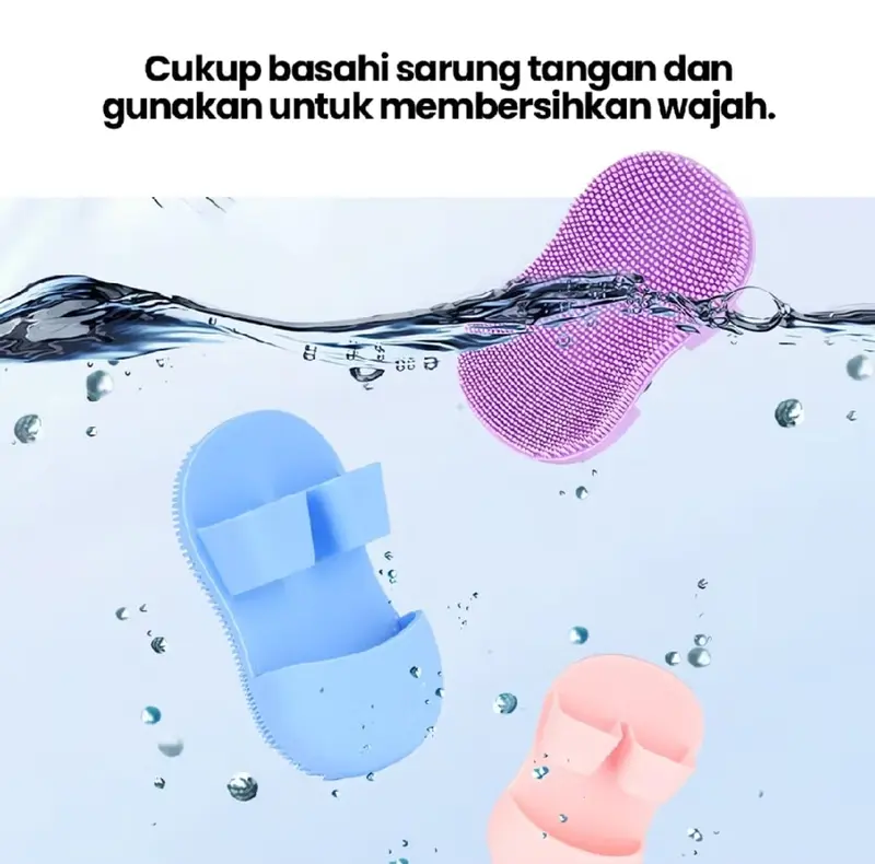 Sikat Pembersih Wajah Silikon Jari Cuci Muka Model Sandal Serbaguna 7