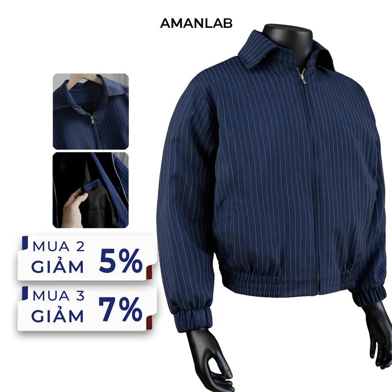 Áo khoác nam, nữ chất vải cotton spandex cao cấp, dày dặn dáng boxy, InBlue Jacket