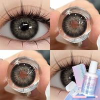 Gambar 【COD&60ml Solution+Case】Softlens Eyeshare Pattaya 14.2mm Mata Besar Softlens Alami Baru Penggunaan Tahunan abu-abu/hitam Soflen - Gray+solution+case, 0.00(no minus) dari Eyeshare contactlens Kab. Tangerang 3 Tokopedia