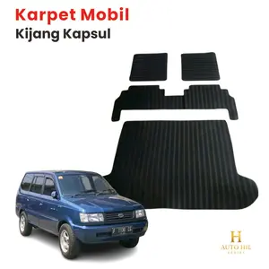 Auto Hil Karpet Karet Matras Mobil Kijang Kapsul Set Lengkap Hitam Tebal 4-5MM Presisi Pas Sempurna - Car Dashboard Alas