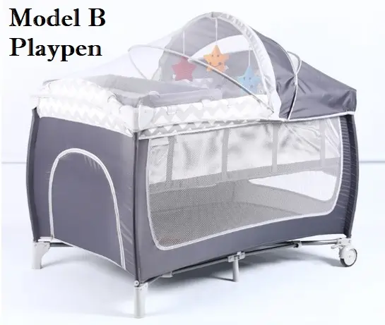 Baby Playard Playpen Cot Bassinet Crib Bundle Set Portable & Foldable